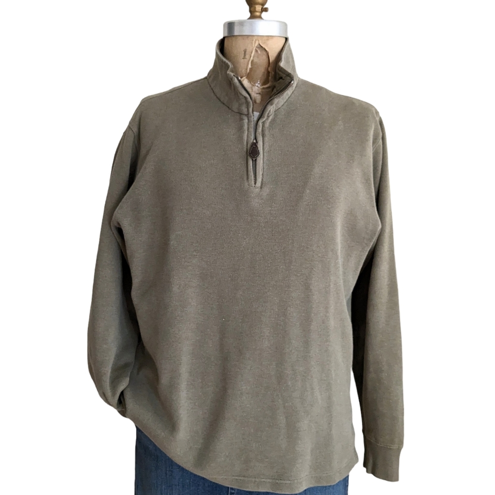 Lands End Men's Quarter Zip Pullover Size Medium